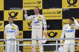 Lucas Auer (AUT) - Mercedes-AMG C63 DTM Mercedes-AMG Motorport BWT Maxime Martin (BEL) - BMW M4 DTM BMW Team RBM Edoardo Mortara (ITA) - Mercedes-AMG C 63 DTM Mercedes-AMG Motorport BWT 02.07.2017, DTM Round 4, Norisring, Germany, Sunday.