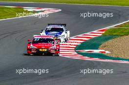 Nico Muller (SUI) Audi Sport Team Abt Sportsline, Audi RS 5 DTM Maxime Martin (BEL) BMW Team RBM, BMW M4 DTM 21.07.2017, DTM Round 5, Moscow, Russia, Friday.