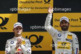 Podium: Second place Marco Wittmann (GER) BMW Team RMG, BMW M4 DTM and race winner Timo Glock (GER) BMW Team RMG, BMW M4 DTM. 19.08.2017, DTM Round 6, Circuit Zandvoort, Netherlands, Saturday.