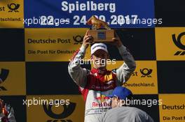 Podium: Race winner Mattias Ekstrom (SWE) Audi Sport Team Abt Sportsline, Audi A5 DTM. 23.09.2017, DTM Round 8, Red Bull Ring Spielberg, Austria,  Saturday.