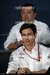 Toto Wolff (GER) Mercedes AMG F1 Shareholder and Executive Director in the FIA Press Conference. 24.03.2017. Formula 1 World Championship, Rd 1, Australian Grand Prix, Albert Park, Melbourne, Australia, Practice Day.