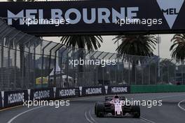 Sergio Perez (MEX) Sahara Force India F1 VJM10. 24.03.2017. Formula 1 World Championship, Rd 1, Australian Grand Prix, Albert Park, Melbourne, Australia, Practice Day.