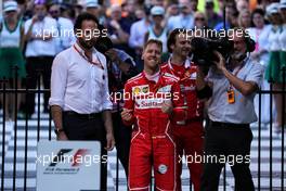 Race winner Sebastian Vettel (GER) Ferrari celebrates in parc ferme. 26.03.2017. Formula 1 World Championship, Rd 1, Australian Grand Prix, Albert Park, Melbourne, Australia, Race Day.
