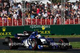 Antonio Giovinazzi (ITA) Sauber C36. 26.03.2017. Formula 1 World Championship, Rd 1, Australian Grand Prix, Albert Park, Melbourne, Australia, Race Day.