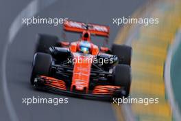 Fernando Alonso (ESP) McLaren F1  25.03.2017. Formula 1 World Championship, Rd 1, Australian Grand Prix, Albert Park, Melbourne, Australia, Qualifying Day.