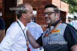 Paul Hembery (GBR) Pirelli Motorsport Director (Right). 26.03.2017. Formula 1 World Championship, Rd 1, Australian Grand Prix, Albert Park, Melbourne, Australia, Race Day.