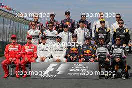 Drivers group picture 26.03.2017. Formula 1 World Championship, Rd 1, Australian Grand Prix, Albert Park, Melbourne, Australia, Race Day.