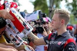 Kevin Magnussen (DEN) Haas F1 Team  23.03.2017. Formula 1 World Championship, Rd 1, Australian Grand Prix, Albert Park, Melbourne, Australia, Preparation Day.