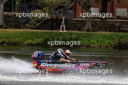 Max Verstappen (NLD) Red Bull Racing dinghy racing on the Yarra River. 22.03.2017. Formula 1 World Championship, Rd 1, Australian Grand Prix, Albert Park, Melbourne, Australia, Preparation Day.