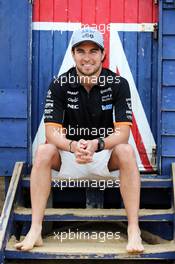 Sergio Perez (MEX) Sahara Force India F1 on Brighton Beach. 22.03.2017. Formula 1 World Championship, Rd 1, Australian Grand Prix, Albert Park, Melbourne, Australia, Preparation Day.
