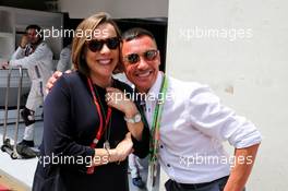 (L to R): Claire Williams (GBR) Williams Deputy Team Principal with Frankie Dettori (ITA) Jockey. 09.07.2017. Formula 1 World Championship, Rd 9, Austrian Grand Prix, Spielberg, Austria, Race Day.