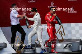 Race winner Valtteri Bottas (FIN) Mercedes AMG F1 celebrates on the podium. 09.07.2017. Formula 1 World Championship, Rd 9, Austrian Grand Prix, Spielberg, Austria, Race Day.