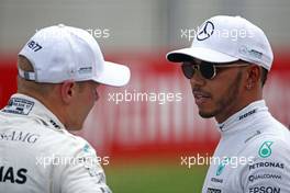 Lewis Hamilton (GBR) Mercedes AMG F1  and Valtteri Bottas (FIN) Mercedes AMG F1  08.07.2017. Formula 1 World Championship, Rd 9, Austrian Grand Prix, Spielberg, Austria, Qualifying Day.