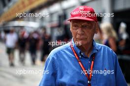 Niki Lauda (AUT) Mercedes Non-Executive Chairman. 08.07.2017. Formula 1 World Championship, Rd 9, Austrian Grand Prix, Spielberg, Austria, Qualifying Day.