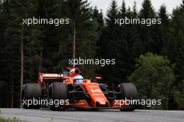 Fernando Alonso (ESP) McLaren MCL32. 08.07.2017. Formula 1 World Championship, Rd 9, Austrian Grand Prix, Spielberg, Austria, Qualifying Day.