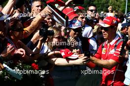Sebastian Vettel (GER) Ferrari signs autographs for the fans. 09.07.2017. Formula 1 World Championship, Rd 9, Austrian Grand Prix, Spielberg, Austria, Race Day.