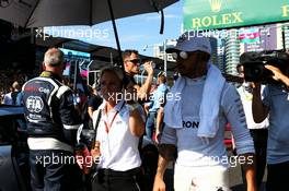 Lewis Hamilton (GBR) Mercedes AMG F1 on the grid. 25.06.2017. Formula 1 World Championship, Rd 8, Azerbaijan Grand Prix, Baku Street Circuit, Azerbaijan, Race Day.