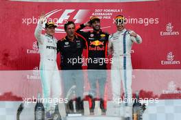 The podium (L to R): Valtteri Bottas (FIN) Mercedes AMG F1, second; Daniel Ricciardo (AUS) Red Bull Racing, race winner; Lance Stroll (CDN) Williams, third. 25.06.2017. Formula 1 World Championship, Rd 8, Azerbaijan Grand Prix, Baku Street Circuit, Azerbaijan, Race Day.