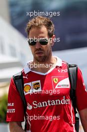 Sebastian Vettel (GER) Ferrari. 25.06.2017. Formula 1 World Championship, Rd 8, Azerbaijan Grand Prix, Baku Street Circuit, Azerbaijan, Race Day.