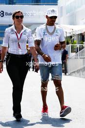 Lewis Hamilton (GBR) Mercedes AMG F1. 25.06.2017. Formula 1 World Championship, Rd 8, Azerbaijan Grand Prix, Baku Street Circuit, Azerbaijan, Race Day.