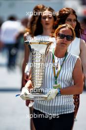 A trophy carried through the paddock. 25.06.2017. Formula 1 World Championship, Rd 8, Azerbaijan Grand Prix, Baku Street Circuit, Azerbaijan, Race Day.