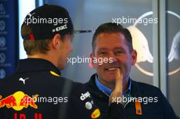 (L to R): Max Verstappen (NLD) Red Bull Racing with his father Jos Verstappen (NLD). 27.02.2017. Formula One Testing, Day One, Barcelona, Spain. Monday.