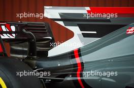 Haas VF-17 engine cover. 27.02.2017. Formula One Testing, Day One, Barcelona, Spain. Monday.