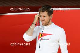 Sebastian Vettel (GER) Ferrari. 27.02.2017. Formula One Testing, Day One, Barcelona, Spain. Monday.