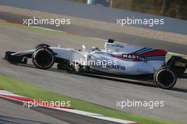 Felipe Massa (BRA) Williams FW40 spins. 27.02.2017. Formula One Testing, Day One, Barcelona, Spain. Monday.