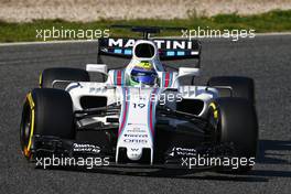 Felipe Massa (BRA) Williams FW40. 27.02.2017. Formula One Testing, Day One, Barcelona, Spain. Monday.
