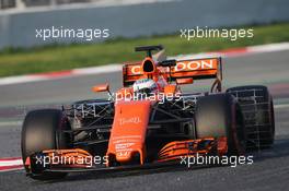 Fernando Alonso (ESP) McLaren MCL32 running sensor equipment. 27.02.2017. Formula One Testing, Day One, Barcelona, Spain. Monday.