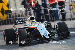 Sergio Perez (MEX) Sahara Force India F1 VJM10. 27.02.2017. Formula One Testing, Day One, Barcelona, Spain. Monday.