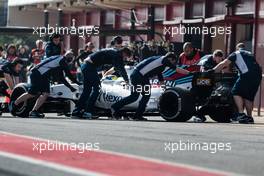 Felipe Massa (BRA) Williams FW40 in the pits. 27.02.2017. Formula One Testing, Day One, Barcelona, Spain. Monday.