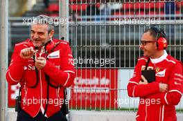 Maurizio Arrivabene (ITA) Ferrari Team Principal (Left). 27.02.2017. Formula One Testing, Day One, Barcelona, Spain. Monday.