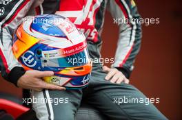 The helmet of Romain Grosjean (FRA) Haas F1 Team. 27.02.2017. Formula One Testing, Day One, Barcelona, Spain. Monday.
