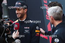 Daniel Ricciardo (AUS) Red Bull Racing with the media. 27.02.2017. Formula One Testing, Day One, Barcelona, Spain. Monday.