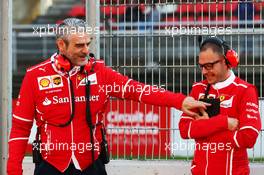 Maurizio Arrivabene (ITA) Ferrari Team Principal (Left). 27.02.2017. Formula One Testing, Day One, Barcelona, Spain. Monday.