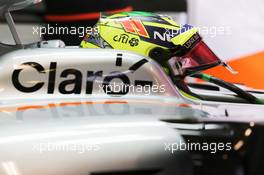 Sergio Perez (MEX) Sahara Force India F1 VJM10. 02.03.2017. Formula One Testing, Day Four, Barcelona, Spain. Thursday.