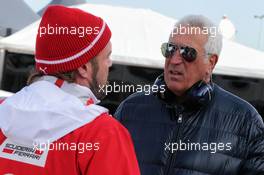 (L to R): Gino Rosato (CDN) Ferrari with Lawrence Stroll (CDN) Businessman. 01.03.2017. Formula One Testing, Day Three, Barcelona, Spain. Wednesday.