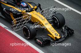 Jolyon Palmer (GBR) Renault Sport F1 Team RS17 running sensor equipment. 01.03.2017. Formula One Testing, Day Three, Barcelona, Spain. Wednesday.
