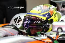 Sergio Perez (MEX) Sahara Force India F1 VJM10. 10.03.2017. Formula One Testing, Day Four, Barcelona, Spain. Friday.