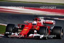 Sebastian Vettel (GER) Ferrari SF70H. 09.03.2017. Formula One Testing, Day Three, Barcelona, Spain. Thursday.