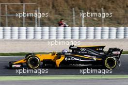 Jolyon Palmer (GBR) Renault Sport F1 Team RS17 running sensor equipment. 09.03.2017. Formula One Testing, Day Three, Barcelona, Spain. Thursday.