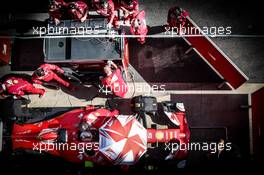 Sebastian Vettel (GER) Ferrari SF70H in the pits. 09.03.2017. Formula One Testing, Day Three, Barcelona, Spain. Thursday.