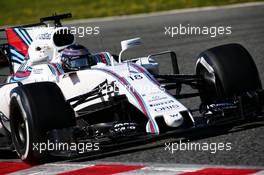 Lance Stroll (CDN) Williams FW40. 09.03.2017. Formula One Testing, Day Three, Barcelona, Spain. Thursday.