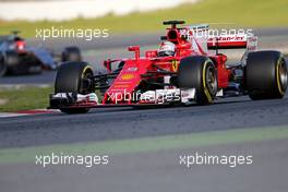 Sebastian Vettel (GER) Scuderia Ferrari  07.03.2017. Formula One Testing, Day One, Barcelona, Spain. Tuesday.