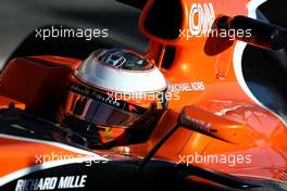 Stoffel Vandoorne (BEL) McLaren F1  07.03.2017. Formula One Testing, Day One, Barcelona, Spain. Tuesday.
