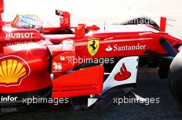 Sebastian Vettel (GER) Ferrari SF70H barge board and sidepod detail. 07.03.2017. Formula One Testing, Day One, Barcelona, Spain. Tuesday.