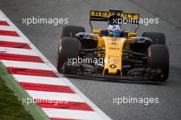 Jolyon Palmer (GBR) Renault Sport F1 Team RS17. 08.03.2017. Formula One Testing, Day Two, Barcelona, Spain. Wednesday.