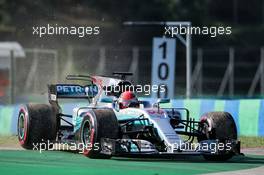 George Russell (GBR) Mercedes AMG F1 W08 Test Driver runs wide. 01.08.2017. Formula 1 Testing, Budapest, Hungary.